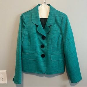 NWT Kasper turquoise Suit Jacket 4P